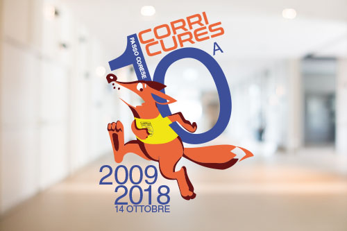 Corri Cures 10° anniversary logo